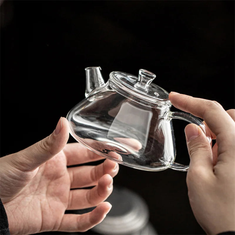 200ml Mini Heat Resistant Glass Teapot with Filter