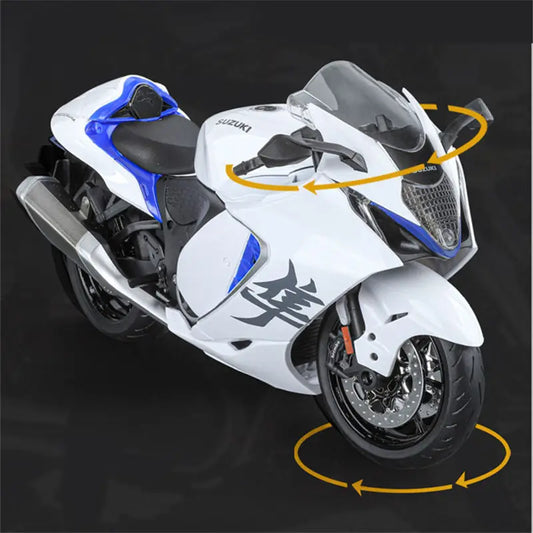Diecast Suzuki Hayabusa GSX1300R Motorcycle Model 1 to 9 Scale