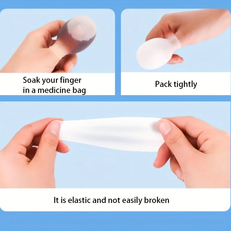 Silicone Waterproof Finger Toes Cover Finger Ice Compress Wrapping Infection Proof Soft and Stretchable Hand and Foot Care Tools