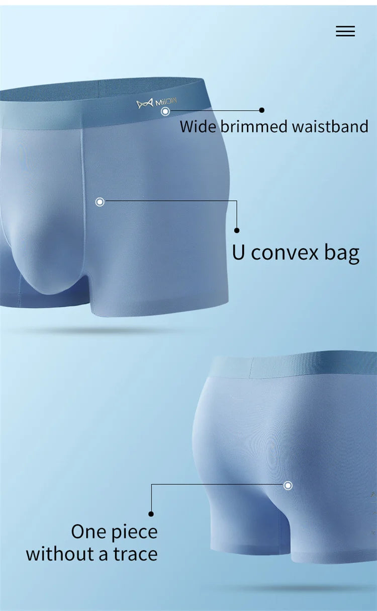 3-Pack Seamless Modal Silk Boxer Shorts – 80 Count