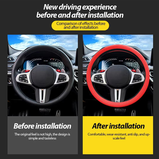 Universal Silicone Car Steering Wheel Cover Anti Slip 32CM 40CM