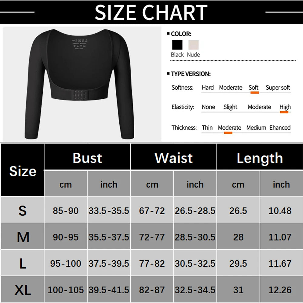 Upper Arm Shaper Post Surgical Slimmer Compression Sleeves Posture Corrector Tops Shapewear for Women Slimming Vest