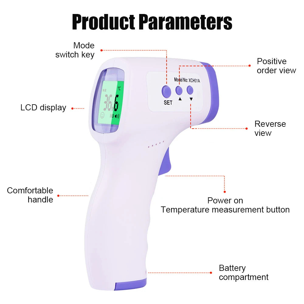 Medical Nebulizer Asthma Inhaler Handhe Inhalator Mini Silent Steam Nasal Humidifier + Finger Pulse Oximeter + Body Thermometer