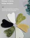Jade Stone Gouache Scraper Sawtooth Gua Sha Massage Tools For Body Meridian Scraping Face Lifting Slimming Skin Detox Beauty SPA
