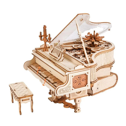 3D Puzzle Wooden Models Construction Kits Mechanical Model Sets Music Box Magic Piano Style 223 Pieces