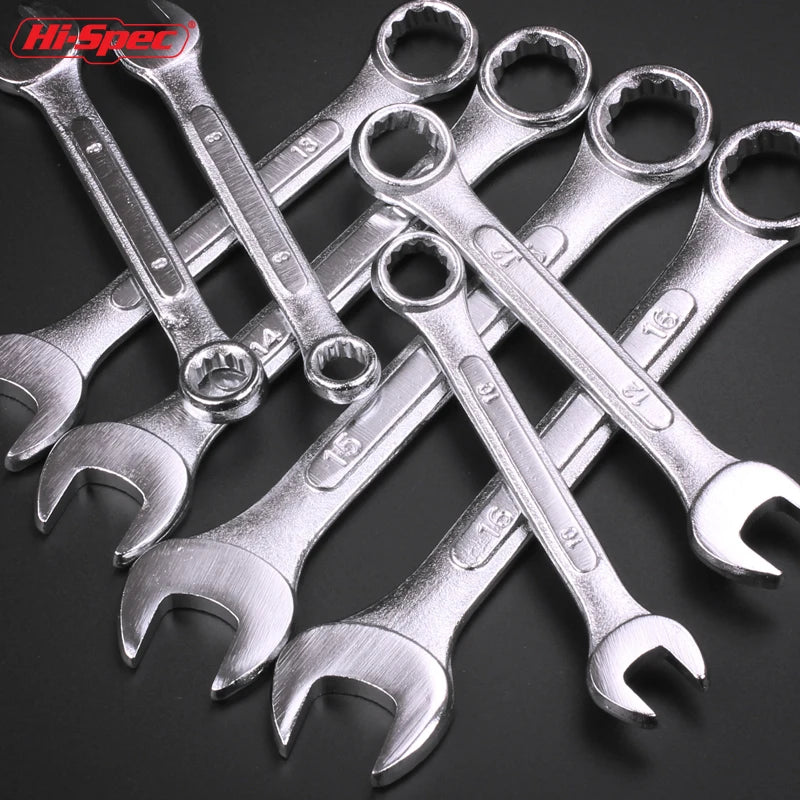 Hi-Spec Car Repair Tool Kit Socket Wrench Set 1/4 3/8 1/2 Ratchet Combination Tool Set for Home & Auto Maintenance