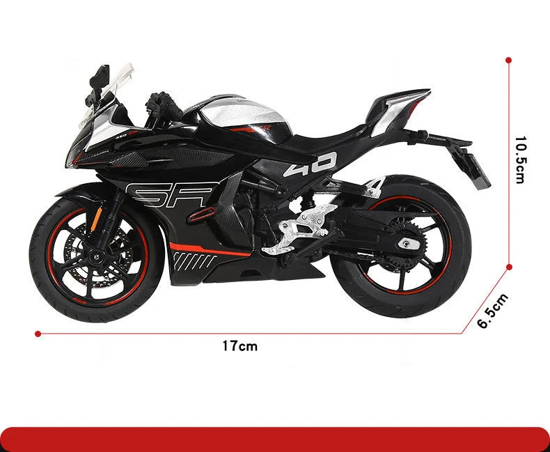 Diecast CFMOTO 450SR Racing Motorcycle Model 1 to 12 Scale