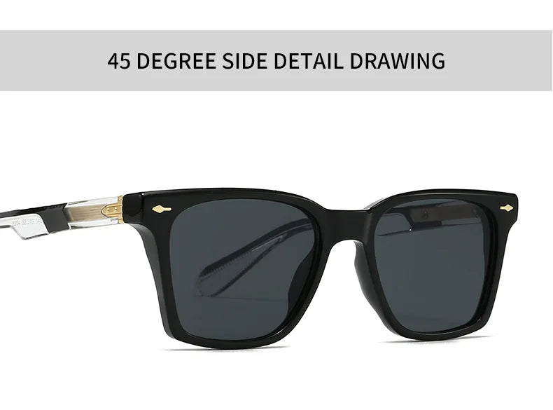 Square Vintage Sunglasses With UV400 Protection