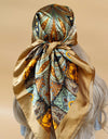 Kerchief Silk Satin Neck Scarf Women Print Hijab Female Square Shawls Wraps office Lady muffler bandanna