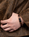 Bracelet Metal Stainless Steel Wood Strap Jewelry