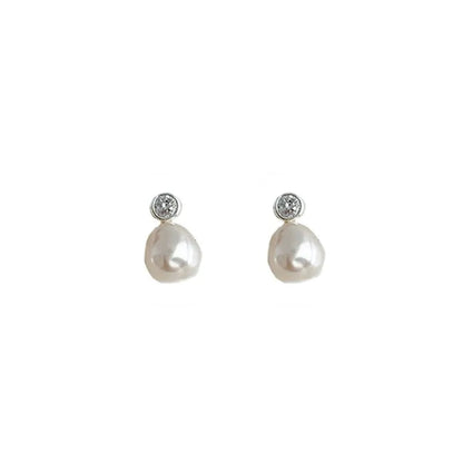 Elegant Water Drop Imitation Pearl Earrings