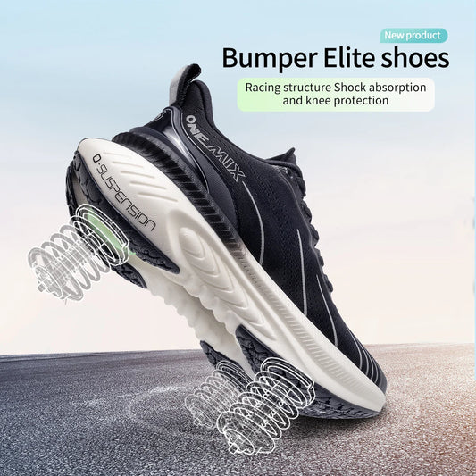 Cushioning Running Shoes For Men Suitable Heavy Runners Lace Up Sports Women Non-slip Outdoor Athletic Male Sneakers