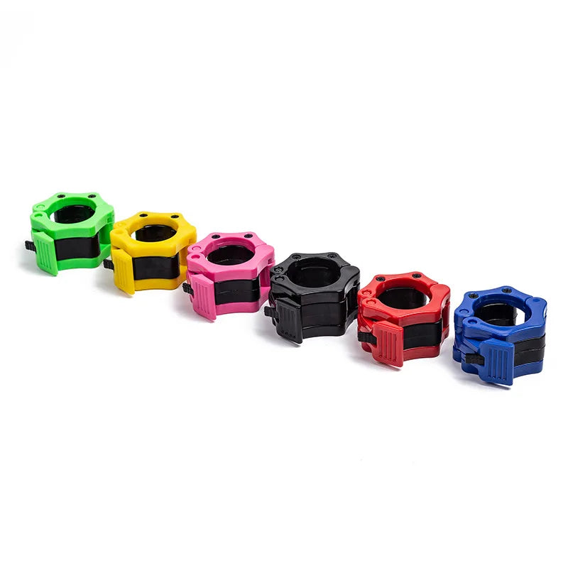 2.5CM 2pcs Release Barbell Clamps Spin Lock Barbell Collars Weight Bar Clips Weightlifting  Strength Training
