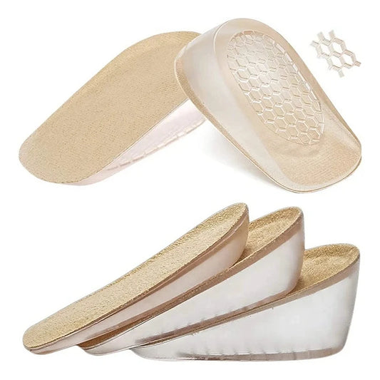 1Pair Height Increasing Shoe Insoles Silicone Gel Insole for Feet Plantar Fasciitis Relief Shoe Pads Shock Absorbing Shoe Sole