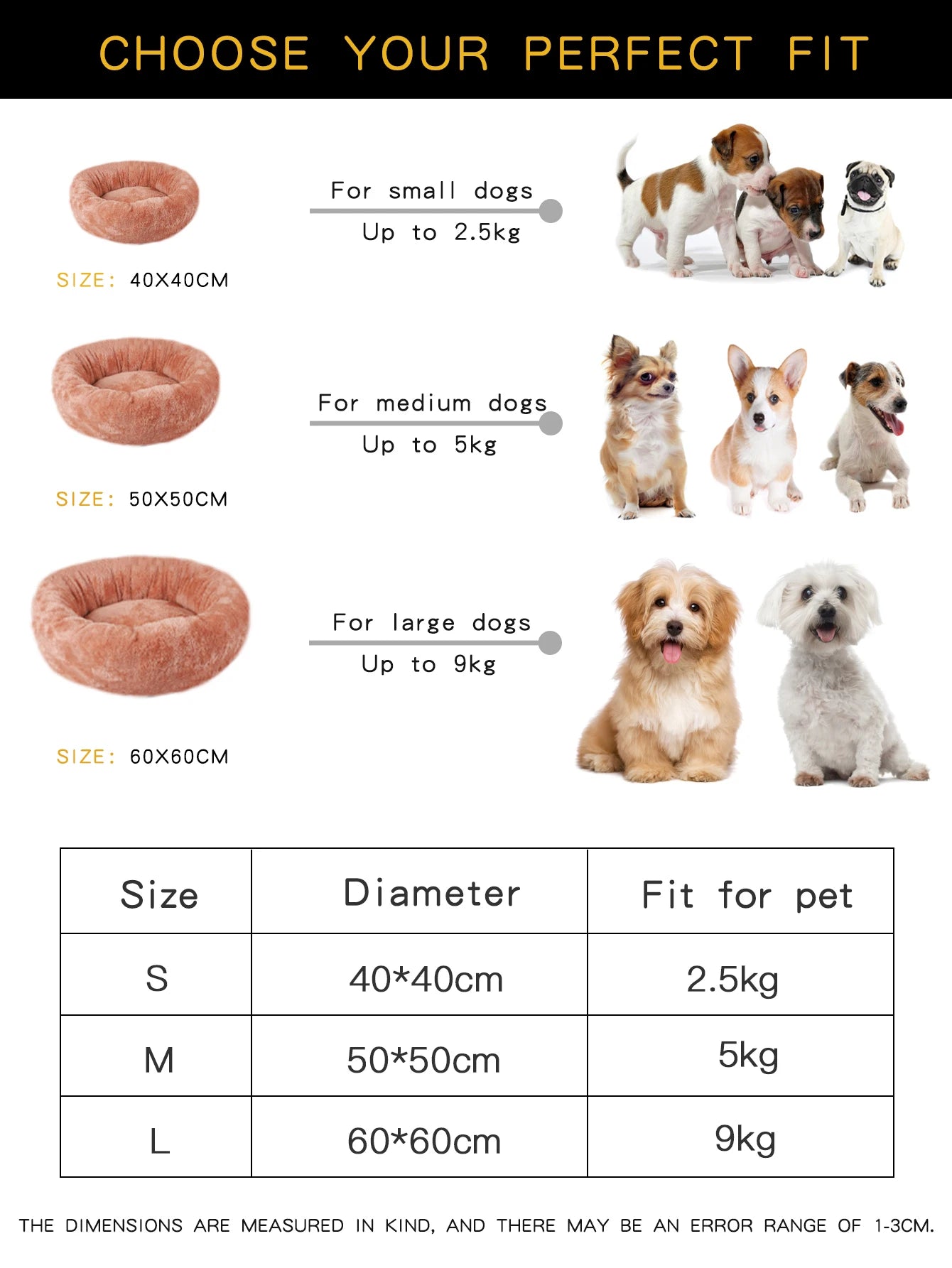 Fluffy Plush Pet Cushion Bed for Dogs and Cats