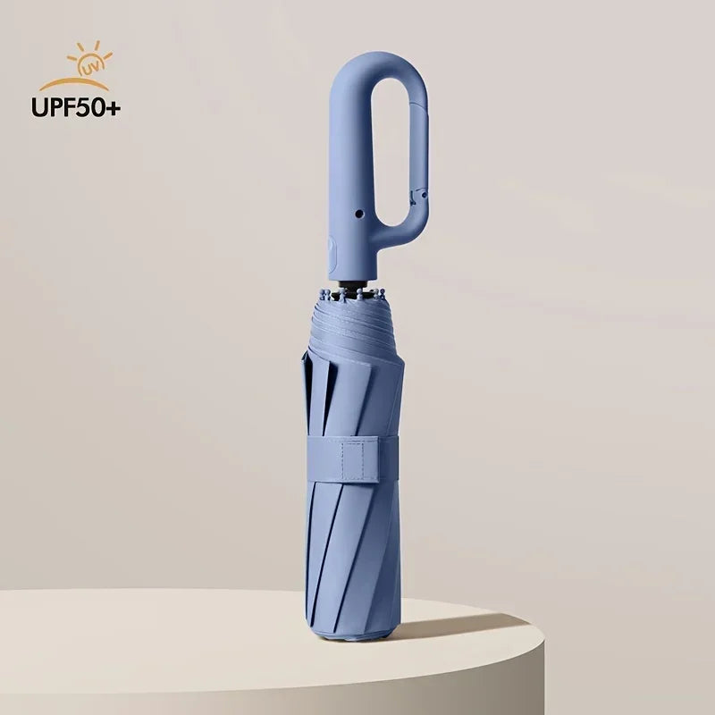 Automatic Folding Umbrella 20 Bone Windproof Large 105cm Reinforced Travel Umbrella Strong Handle Sun Rain Protection