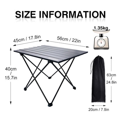 Outdoor Camping Table Ultralight Backpack Portable Folding Table High Load Carrying Hiking Beach Picnic Barbecue Durable