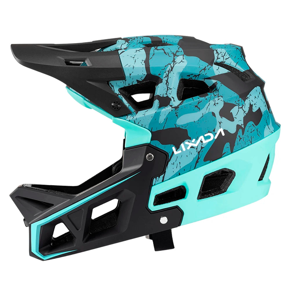 Full Face Mountain Bike Helmet Adult Racing Downhill MTB Helmet for Men/Women Adult Mountain Bike Helmet with Visor Over 31 Vent