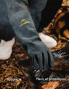 Outdoor Camping Cowhide Insulated Heat-Resistant Gloves High Temperature Resistant Kitchen Microwave BBQ Gloves