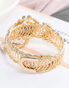 Women Watches Diamond-Embedded Elegant Quartz Watch Stylish Opening Luxury Creative Alloy Bracelet Watch