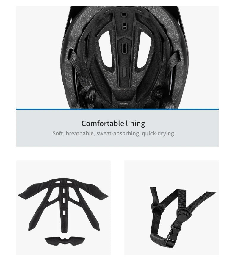 MTB Cycling Helmet With Adjustable Fit And Removable Padding