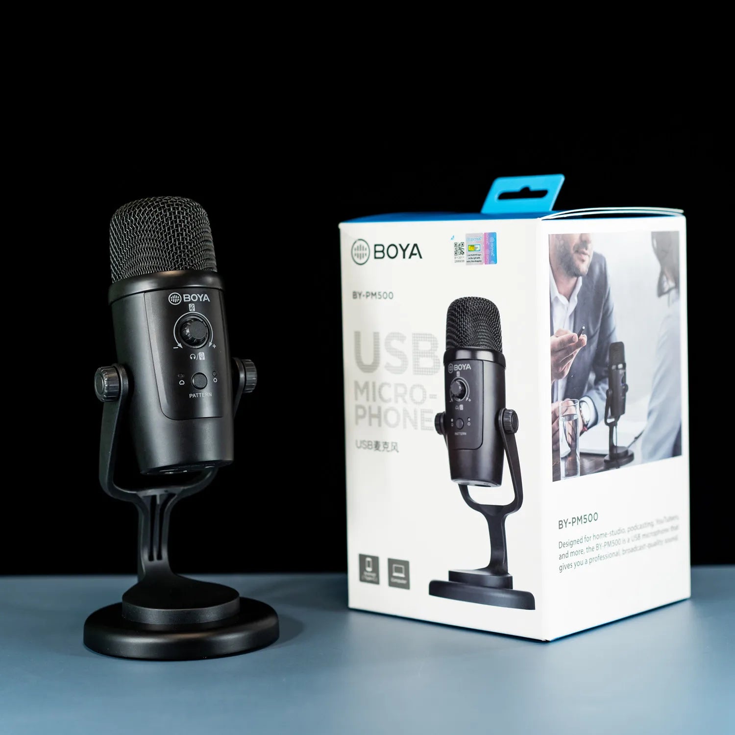 BY-PM500 Gaming Condenser USB Microphone for PC Mobile Phone Android Windows Mac Youtube Recording Streaming Blogger Vlog