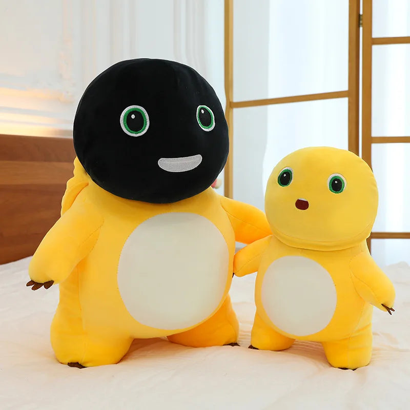 50cm Kawaii Plush Nai Long Stuffed Doll Black Face Baby Dragon Cute Smiling Funny Mask Toy Kids Birthday Xmas Gift for Girls