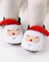 Christmas  Shoes  Winter Snow Boots Cute Cartoon Santa Claus Warm  Walking Shoes Girls Boy Crib Shoes First Walker