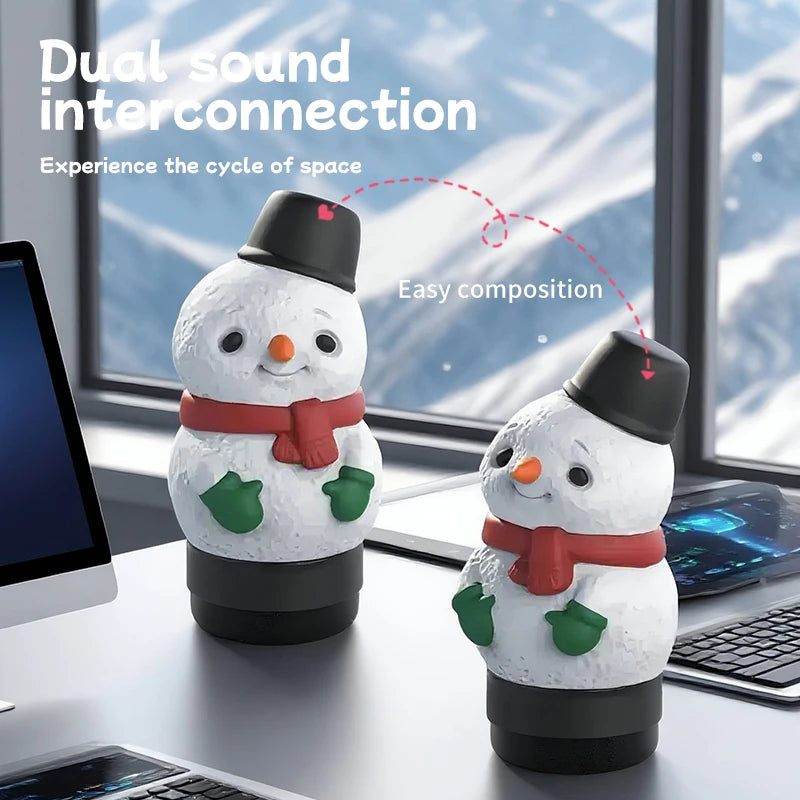 Outdoor Home Restaurant Snowman Atmosphere Night Light Christmas Decoration with Bluetooth V5.3 Speaker
