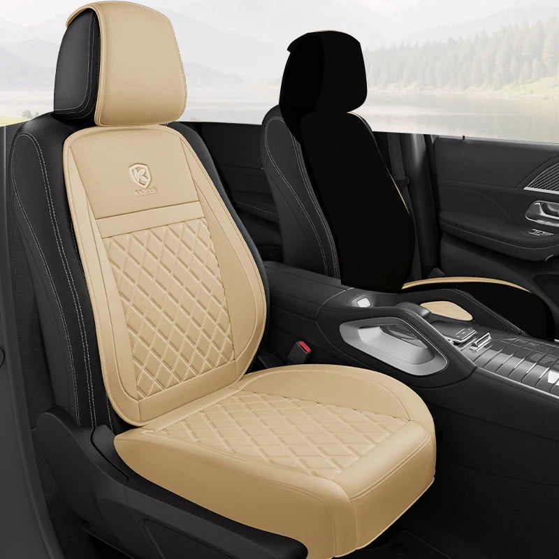 Leather Car Seat Covers Universal PU Cars Seat Cushion Cover Automobiles Seat Protector Waterproof Car Chair Pad Mat