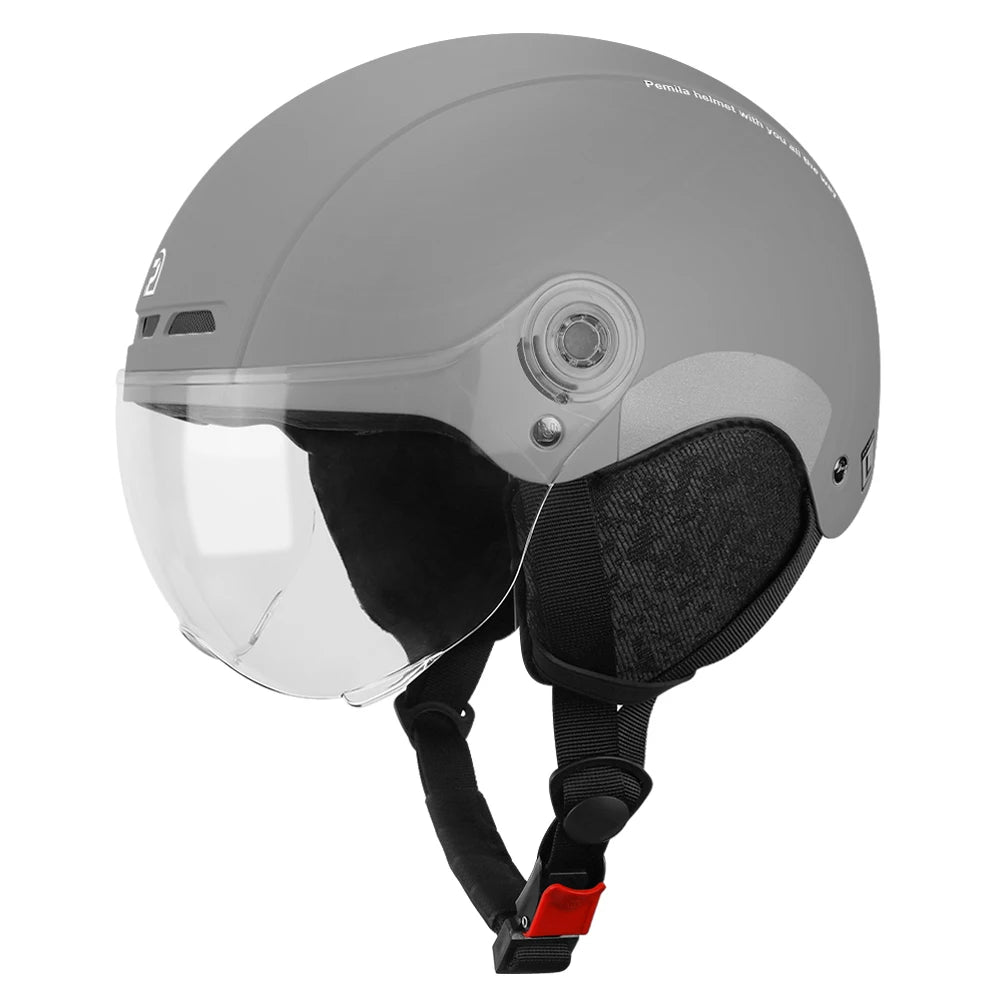 Adult Cycling Helmet With Goggles Ear Protection And Removable Lining