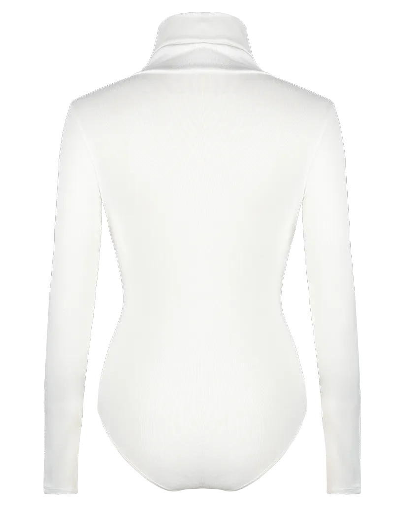 Women Long Sleeve High Collar Bodysuit – Tummy Control Shapewear