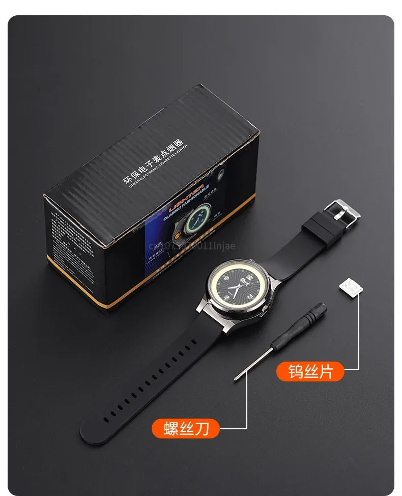 Night Light Watch Windproof True Dial Tungsten Wire Lighter Flameless Multif-unctional Luminous Watch Lighter Men's Gift