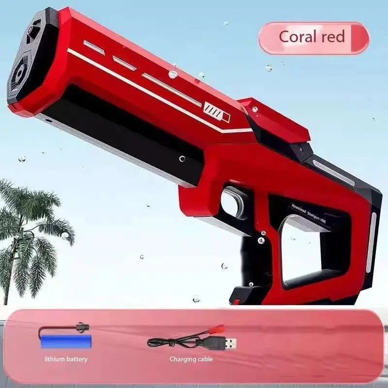 Electric Automatic Suction Water Gun Rechargeable Water Blaster for Outdoor Beach and Pool Activities