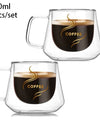 200ml Double Wall Glass Coffee Mug Heat-resistant Espresso Cup Thermo Insulated Cup For Latte Cappuccino Tea Drinkware Set