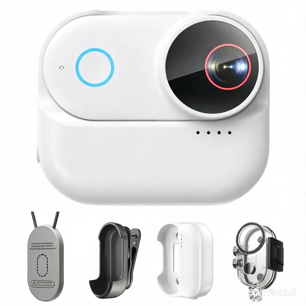 4K WiFi Thumb Action Camera 6-Axis EIS Waterproof Mini Body Cam with Charging Dock