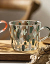 500ml Creative Glass Scale Handgrip Mug Breakfast Milk Coffee Couple Mug Home Tumbler Water Drinkware Fruit Juice Cups