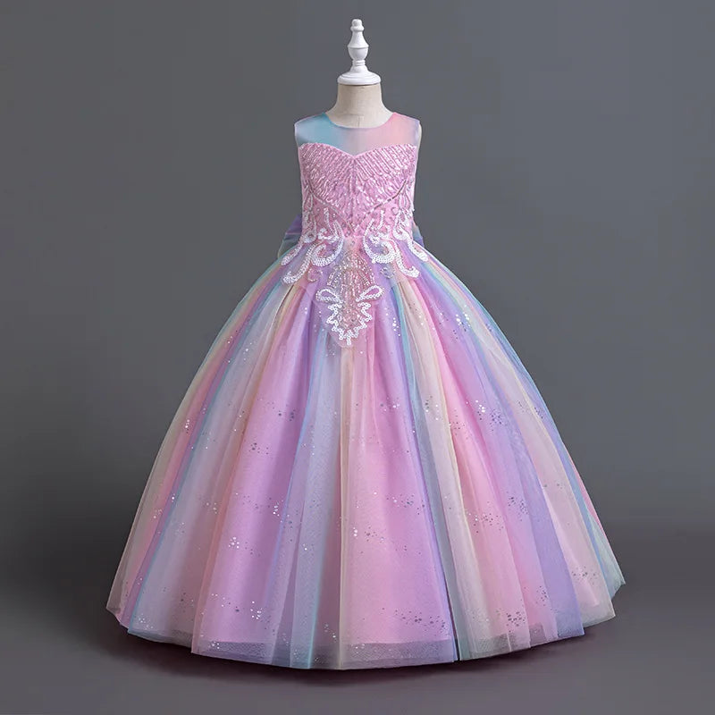 Girls Princess Ball Gown Fluffy Tulle Puffy Dress for Birthday Christmas Pageant Flower Girl Wedding Dress