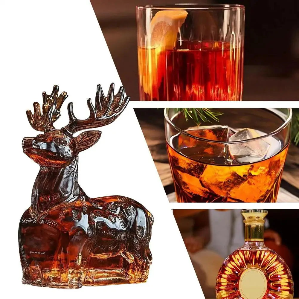 Whiskey Glass Decanter Animal Statue Whiskey Decanter Wine Bottle Liquor Bottle Home Decorations Wine Container for Alcohol