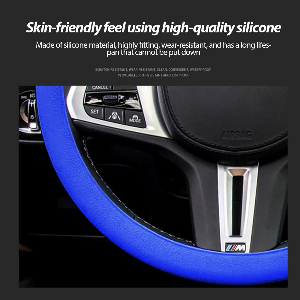 Universal Silicone Car Steering Wheel Cover Anti Slip 32CM 40CM