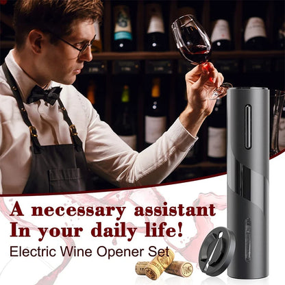 Rechargeable Electric Wine Opener With Foil Cutter Automatic Corkscrew Red Wine Bottle Opener For Bar Wine Lover Gift