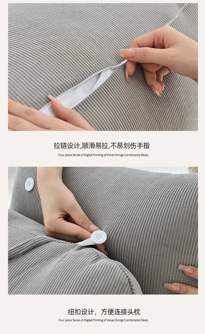 Reading Pillow Dark Grey Backrest with Arms Ultra-Comfy Removable Microplush Cover & Detachable Neck Roll