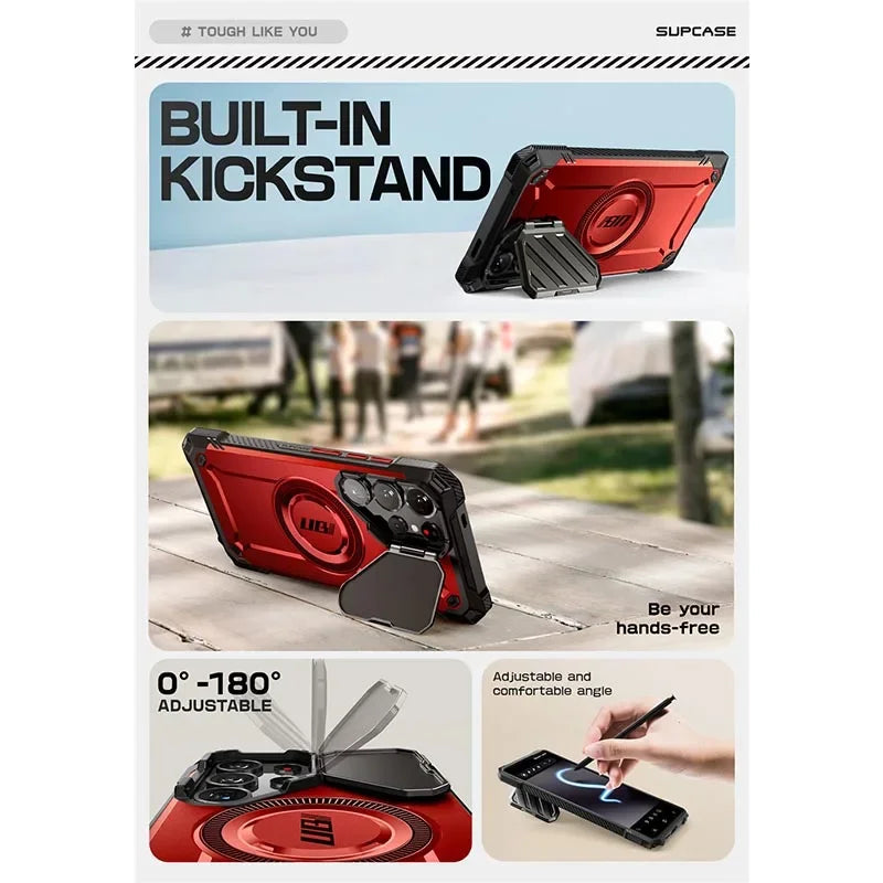 For Samsung Galaxy S25 Ultra Case UB Mag XT Heavy Duty Rugged Strong  Phone Case with Camera Cover Kickstand