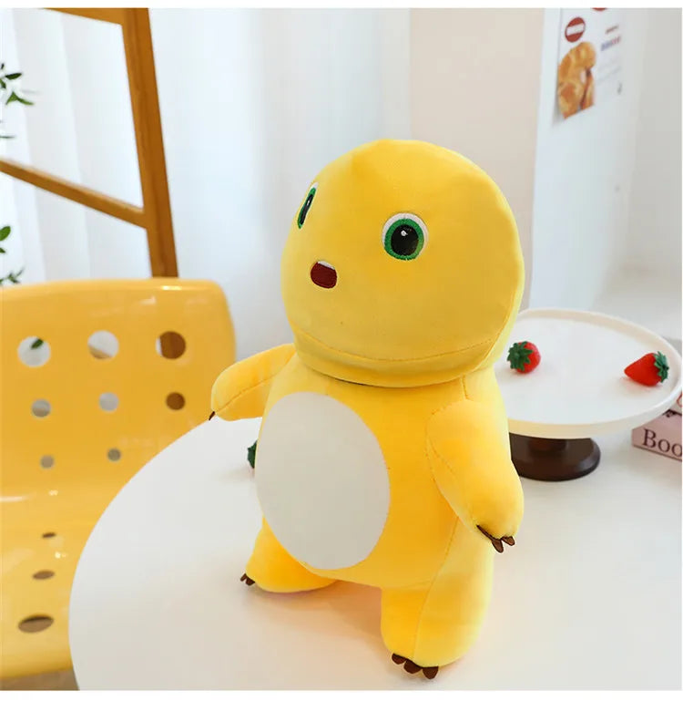50cm Kawaii Plush Nai Long Stuffed Doll Black Face Baby Dragon Cute Smiling Funny Mask Toy Kids Birthday Xmas Gift for Girls