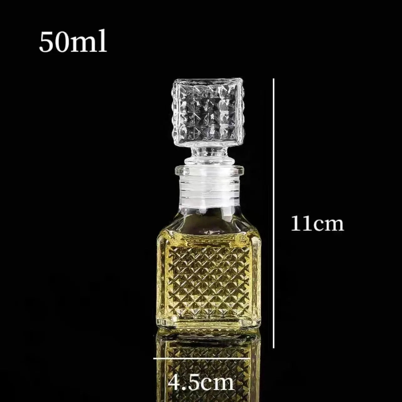 50ml 100ml 6pcs 12pcs Whisky Glass Liquor Bottle French Carved For Alcohol Wedding Gifts Wine Mini Container Storage Favour Set