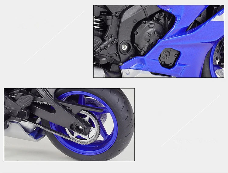 Diecast Yamaha YZF R6 Racing Motorcycle Model 1 to 12 Scale