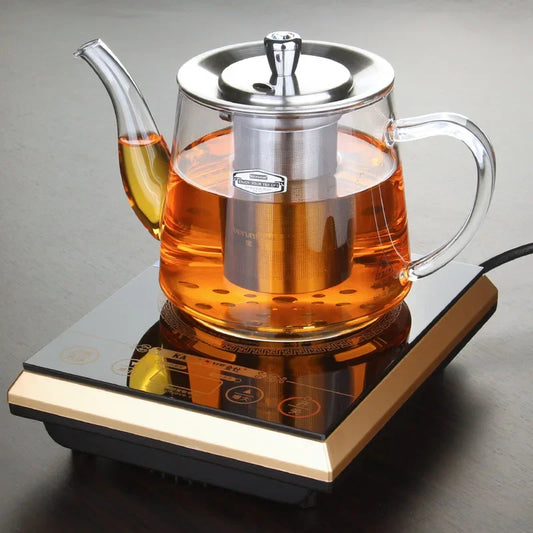 Induction cooker special pot boil tea dedicated cooker glass pot stainless steel liner kettle flower tea pot