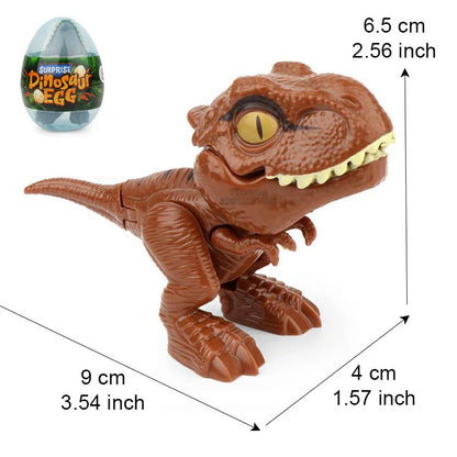 Finger Dinosaur Figure Jurassic Model Dino Park Egg Toy for Children Biting Hand Fidget Tricky Pteranodon Mosasaurus Joints Gift