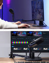 Low Level Microphone Stand 360° Adjustable Foldable Microphone Arm for Live-streaming Video Recording