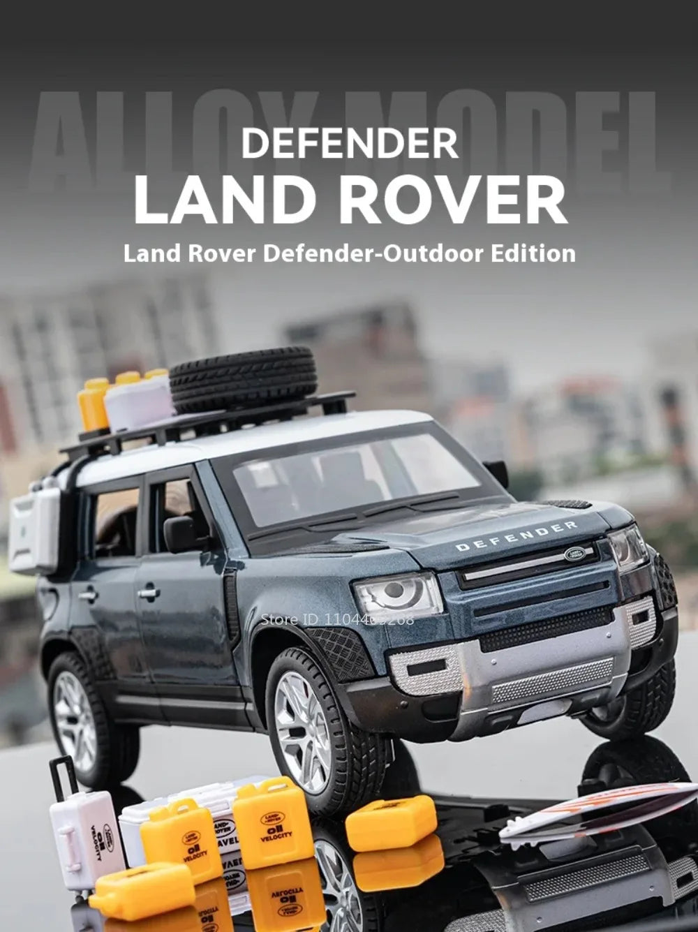 1:24 Land Rover Defender Range Rover Car Model Toy Alloy Diecast Sound Light SUV Off-road Vehicle Ornaments  Gifts